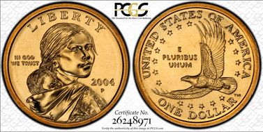 2004-P SAC$1 MS69
