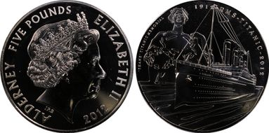 2012 £5 Titanic 100th Anniv MS67