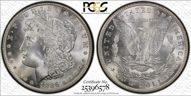 1886 $1 MS67
