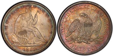 1861 50C MS66