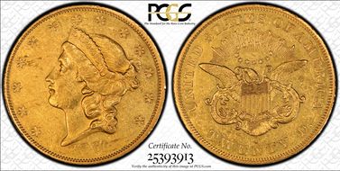 1861-O $20 AU53