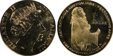 2011 $1 Joan Sutherland Al-Br MS65