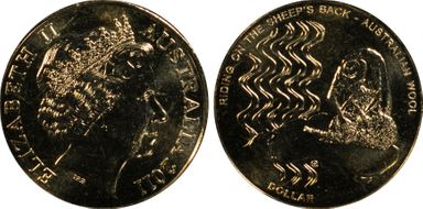 2011 $1 Australian Wool MS65