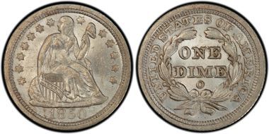 1850-O 10C MS63
