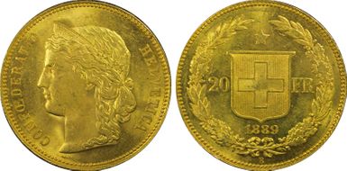 1889 B 20 Fr Edge PROVIDEBIT MS64