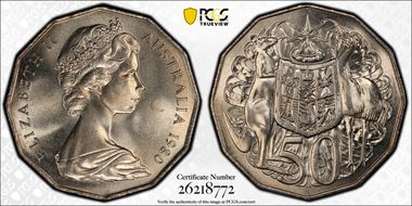 1980 50C Double Bar MS66