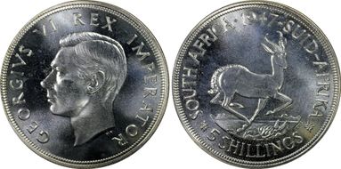 1947 5 Shil KM-31  Ag PR66