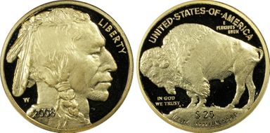 2008-W $25 American Buffalo .9999 Fine Gold PR69DCAM