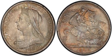 1893 Crown S-3937 LVI Edge MS64