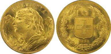 1926 B 20 Fr KM-35.1  Au MS66