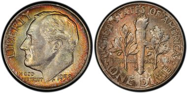 1958-D 10C MS67FB