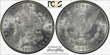 1878 8TF $1 VAM 14.3 Doubled Bow MS64