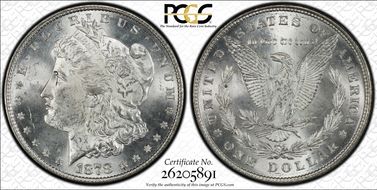 1878 8TF $1 VAM 12 Notched Stars MS64