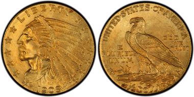 1908 $2.50 MS66