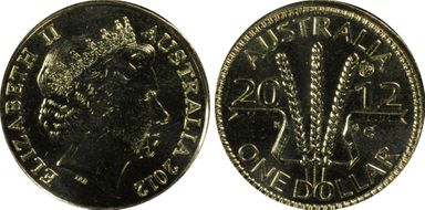 2012-C $1 Wheat Sheaf Bluebell Counterstamp MS65