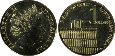 2012 $1 Fields of Gold Wheat MS67