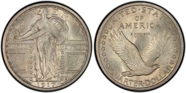 1917 25C Type 1 MS65FH