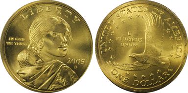 2005-D SAC$1 Satin Finish SP69