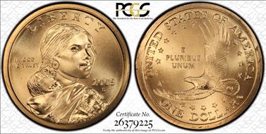 2005-D SAC$1 Satin Finish SP69