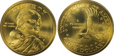 2006-P SAC$1 Satin Finish SP69