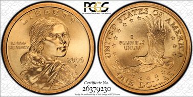 2006-P SAC$1 Satin Finish SP69