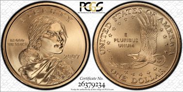 2007-P SAC$1 Satin Finish SP69