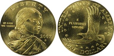 2007-D SAC$1 Satin Finish SP69