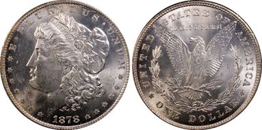 1878 8TF $1 MS63+