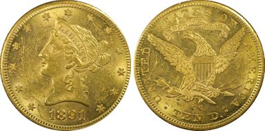 1891-CC $10 MS61