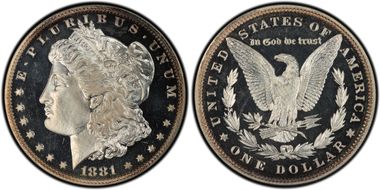 1881 $1 PR67+ CAM