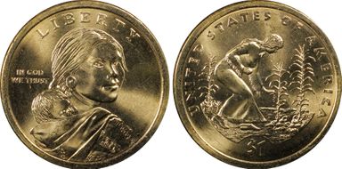 2009-D $1 Native American - Position B MS67