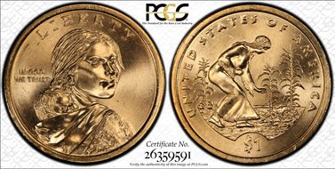 2009-D $1 Native American - Position A MS67