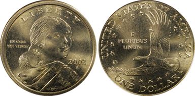 2002-P SAC$1 MS69