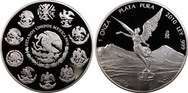 2010-Mo Onza Libertad  Ag PR69DCAM