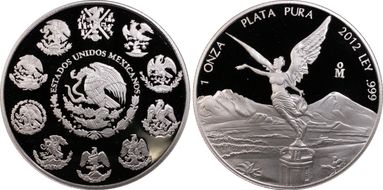 2012-Mo Onza Libertad  Ag PR69DCAM