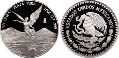2006-Mo 1/4 oz Libertad Ag PR69DCAM