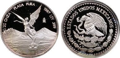 1997-Mo 1/20 oz Libertad Ag PR68DCAM