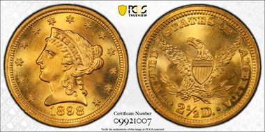 1898 $2.50 MS67+