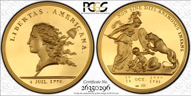 (1776) AV Medal Libertas Americana 2004 Restrike PR68DCAM