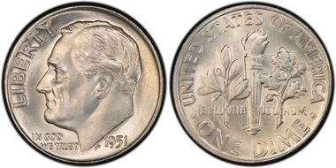 1951-D/D 10C RPM, FS-501 MS66FB