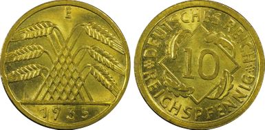 1935-E 10 Rcpfg J-317 MS65