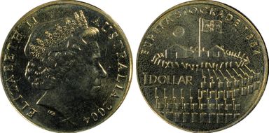 2004-S $1 Eureka Stockade Counterstamp MS66