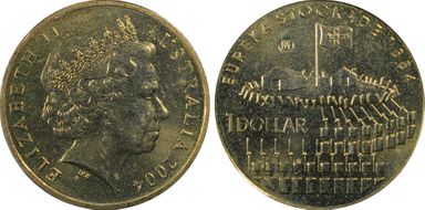 2004-M $1 Eureka Stockade Counterstamp MS66