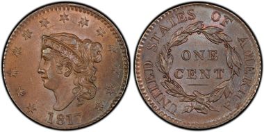 1817 1C 13 Stars MS63BN