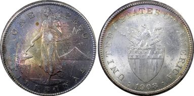 1908-S Peso KM-172  Ag MS63