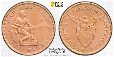 1925-M 1C MS66RD