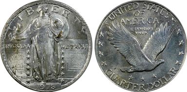 1918-S 25C MS66FH