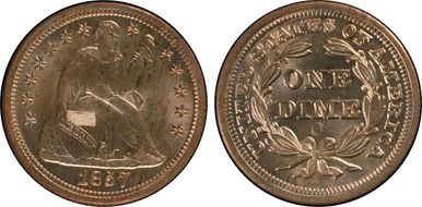 1857-O 10C MS66+