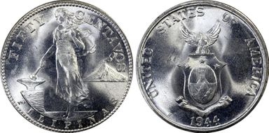 1944-S 50C KM-183  Ag MS66+