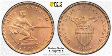 1905 1C MS66RD